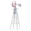 Garden Windmill Metal Ornaments Outdoor Decor Ornamental Wind Will – 45x45x186 cm