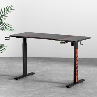 Electric Standing Desk Gaming Desks Sit Stand Table RGB Light Home Office.