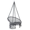 Gardeon Hammock Chair Swing Bed Relax Rope Portable Outdoor Hanging Indoor 124CM – Grey, Without Stand