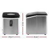 DEVANTI 3.2L Portable Ice Cube Maker Machine Benchtop Counter – Silver