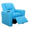 Keezi Kids Recliner Chair PU Leather Sofa Lounge Couch Children Armchair – Blue