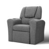 Keezi Kids Recliner Chair PU Leather Sofa Lounge Couch Children Armchair – Grey