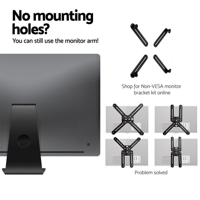 Monitor Arm Mount Single Black
