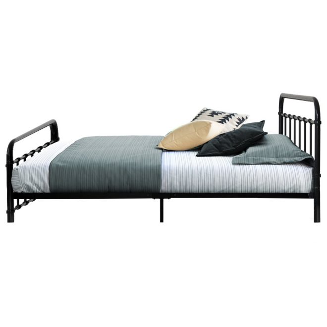 Artiss LEO Metal Bed Frame – QUEEN, Black