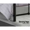 Artiss LEO Metal Bed Frame – SINGLE, Black