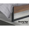 Artiss Metal Bed Frame Mattress Base Foundation Wooden Black OSLO – SINGLE