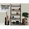 Artiss Bookshelf Display Shelves Metal Bookcase Wooden Book Shelf Wall Storage – 5 Tier