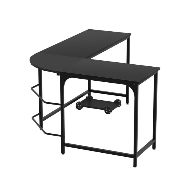 Artiss Corner Computer Desk L-Shaped Student Home Office Study Table Workstation – Black