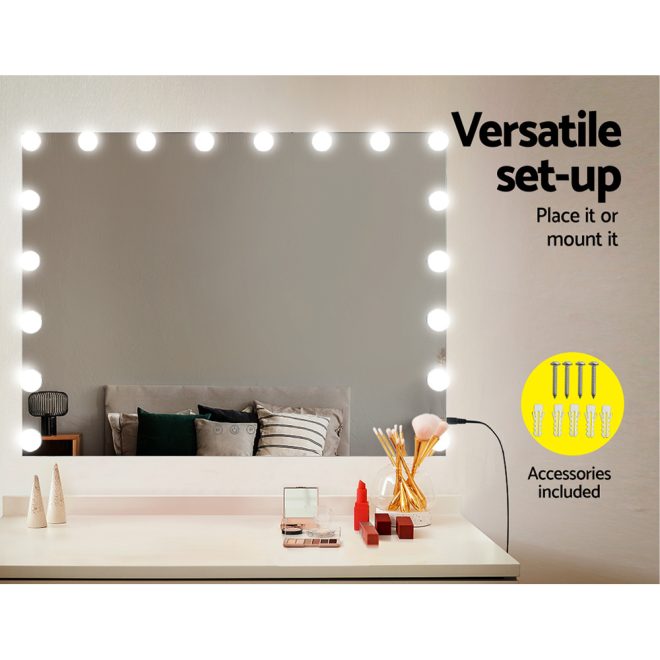 Embellir Makeup Mirror with Light LED Hollywood Vanity Dimmable Wall Mirrors – Frameless