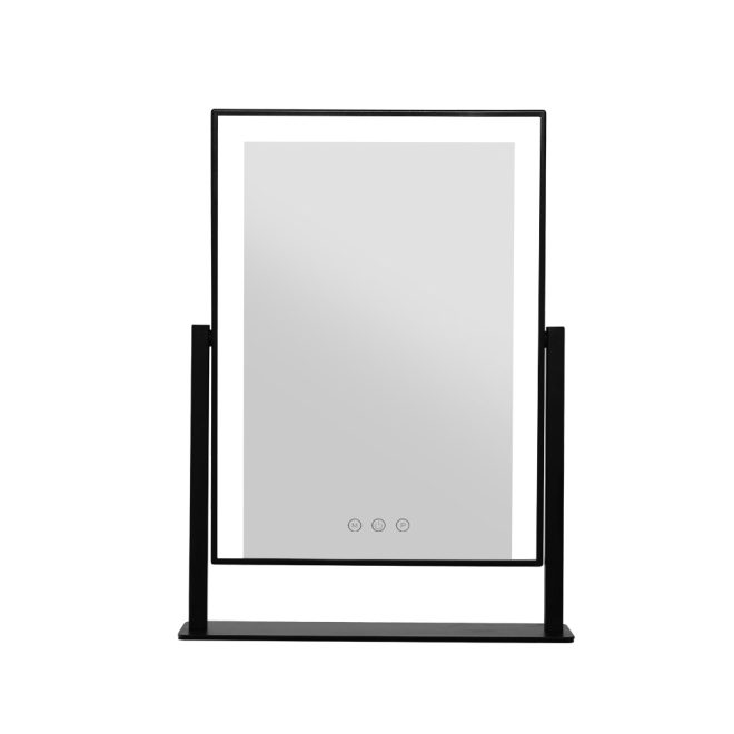 Embellir LED Makeup Mirror Hollywood Standing Mirror Tabletop Vanity – Black