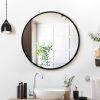 Embellir Round Wall Mirror Makeup Bathroom Mirror Frameless – 60 cm