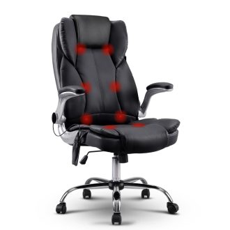 Massage Office Chair 8 Point PU Leather Office Chair