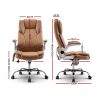 Artiss Massage Office Chair 8 Point PU Leather Office Chair – Espresso