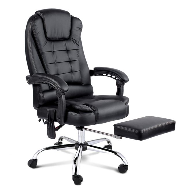 8 Point Reclining Massage Chair – Black