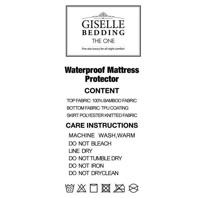 Giselle Bedding Giselle Bedding Bamboo Mattress Protector – DOUBLE