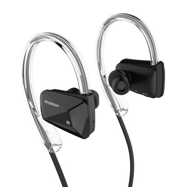 Simplecom NS200 Bluetooth Neckband Sports Headphones with NFC – Black