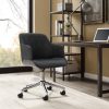 Artiss Wooden Office Chair Computer PU Leather Desk Chairs Executive Wood – Grey