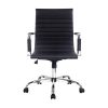 Artiss Gaming Office Chair Computer Desk Chairs Home Work Study – Black, Mid Back Support