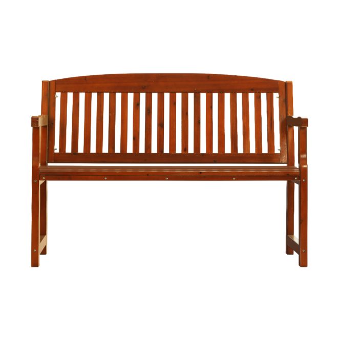 Gardeon Outdoor Garden Bench Seat Wooden Chair Patio Furniture Timber Lounge – Brown