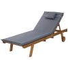 Gardeon Sun Lounge Wooden Lounger Outdoor Furniture Day Bed Wheel Patio