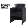 Gardeon Outdoor Chairs Dining Patio Furniture Lounge Setting Wicker Garden – 2x chair