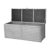 Gardeon Outdoor Storage Box Container Garden Toy Indoor Tool Chest Sheds – Dark Grey and Black, 390 L