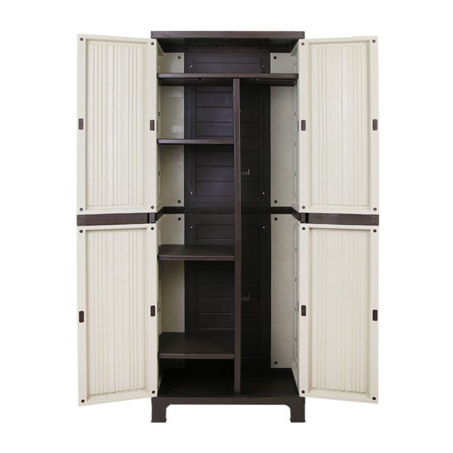 Gardeon Outdoor Storage Cabinet Lockable Cupboard Garage 173cm – White