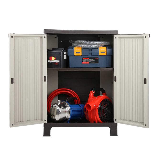 Gardeon Outdoor Storage Cabinet Lockable Cupboard Garage 92cm – White