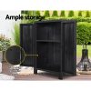 Gardeon Outdoor Storage Cabinet Lockable Cupboard Garage 92cm – Black