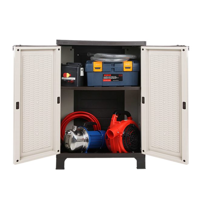 Gardeon Outdoor Storage Cabinet Lockable Cupboard Garage 92cm – Beige