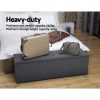 Artiss Storage Ottoman Blanket Box Linen Foot Stool Rest Chest Couch – Dark Grey