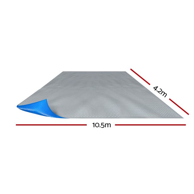 Aquabuddy Solar Swimming Pool Cover – 10.5×4.2 m, Blue and Grey