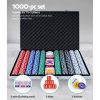 Poker Chip Set 1000PC Chips TEXAS HOLD’EM Casino Gambling Dice Cards – 1000