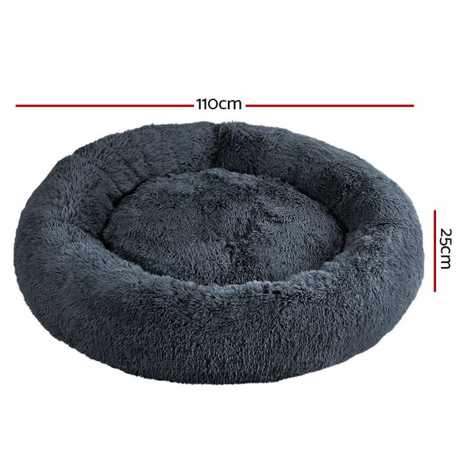 i.Pet Dog Bed Pet Bed Cat Extra Large – 110 cm, Dark Grey