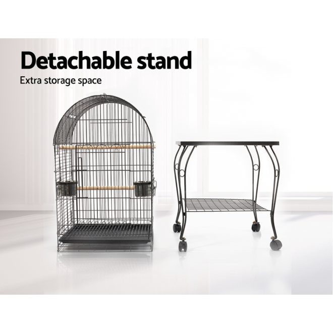 i.Pet Large Bird Cage with Perch – Black – Type 1