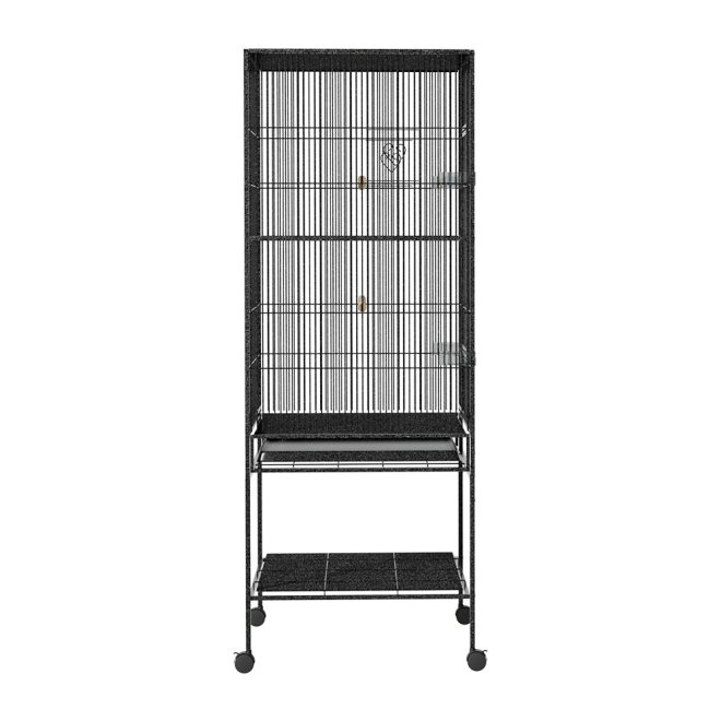 i.Pet Bird Cage Pet Cages Aviary Large Travel Stand Budgie Parrot Toys – Type 2 – 137 cm