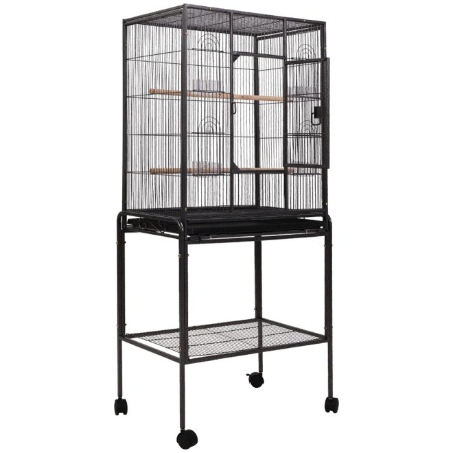 i.Pet Bird Cage Pet Cages Aviary Large Travel Stand Budgie Parrot Toys – Type 3 – 144 cm