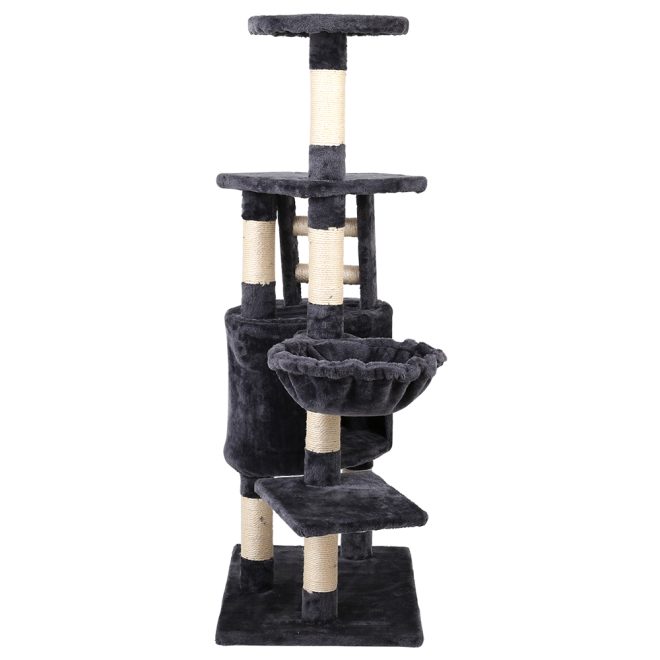 Cat Tree 120cm Trees Scratching Post Scratcher Tower Condo House Furniture Wood Multi Level