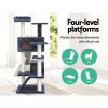 i.Pet Cat Tree 134cm Trees Scratching Post Scratcher Tower Condo House Furniture Wood – Grey
