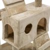 i.Pet Cat Tree 180cm Trees Scratching Post Scratcher Tower Condo House Furniture Wood – Beige