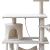 i.Pet Cat Tree 141cm Trees Scratching Post Scratcher Tower Condo House Furniture Wood – Beige