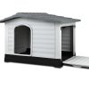 Dog Kennel Kennels Outdoor Plastic Pet House Puppy Extra Large XL Outside – Grey