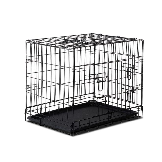 i.Pet Dog Cage Pet Cage – Black – 24 inch