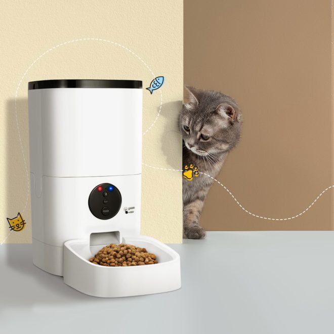 i.Pet Automatic Pet Feeder Auto Wifi Dog Cat Feeder Smart Food App Control – 6 L