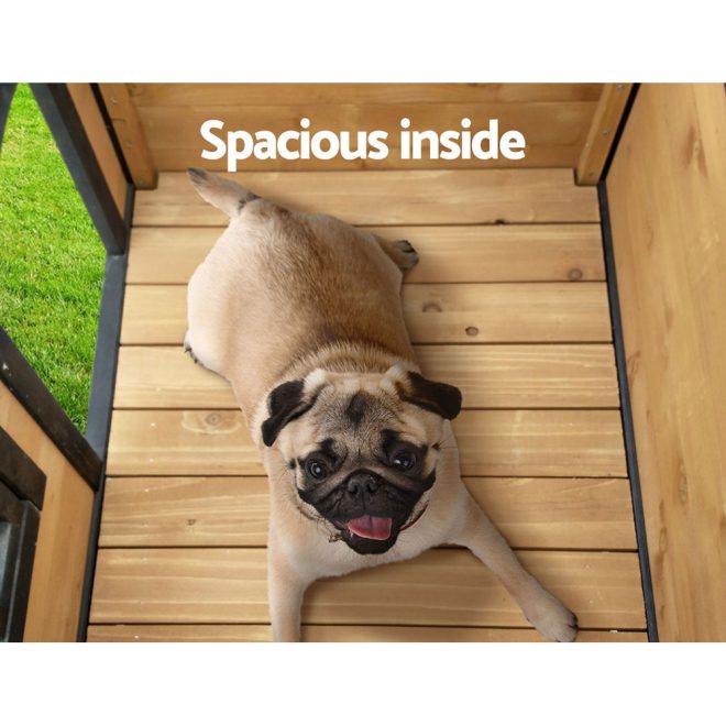 i.Pet Dog Pet Kennel Dog House Large Wooden – 96x69x66 cm