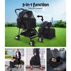 i.Pet Pet Stroller Dog Carrier Foldable Pram 3 IN 1 Middle Size – Black