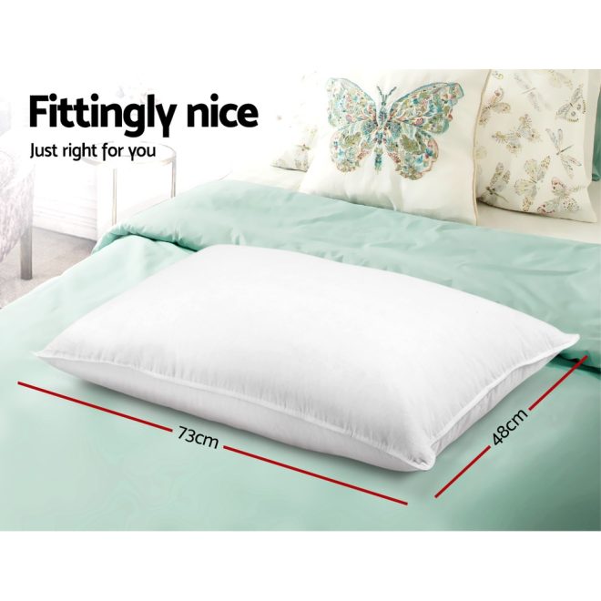 Giselle Bedding Set of 4 Medium & Firm Cotton Pillows – SINGLE