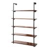 Artiss Display Shelves Wall Brackets Bookshelf Industrial DIY Pipe Shelf Rustic – 91x25x163 cm