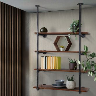 Bookshelf DIY Pipe Shelf 4 Tiers – INGE