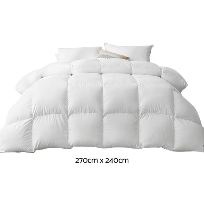 Giselle Bedding Goose Down Feather Quilt – SUPER KING, 500 GSM